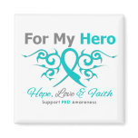 Polycystic Kidney Disease (PKD) Tribal Ribbon Hero magnets
