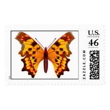 Polygonia c-album postage stamp