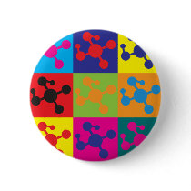 Polymer Chemistry Pop Art Pins