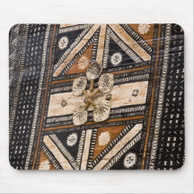 Polynesia, Kingdom of Tonga. Detail of tapa Mouse Pads
