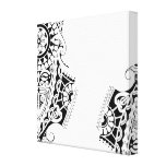 Polynesian mask tribal tattoo design gallery wrapped canvas