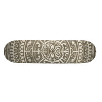 Polynesian Tribal Face Brown skateboards