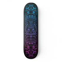 Polynesian Tribal Face Color Skate Board Deck