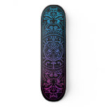 Polynesian Tribal Face Color skateboards
