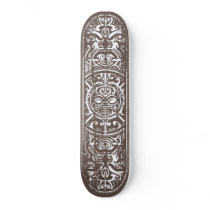 Polynesian Tribal Face Grunge Skate Board Decks
