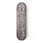 Polynesian Tribal Face Grunge skateboards