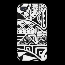 Polynesian tribal "The Rock" tattoo design iphone cases