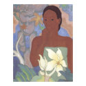 'Polynesian Woman and Tiki' - Arman Manookian posters