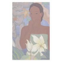 'Polynesian Woman and Tiki' - Stationary Custom Stationery