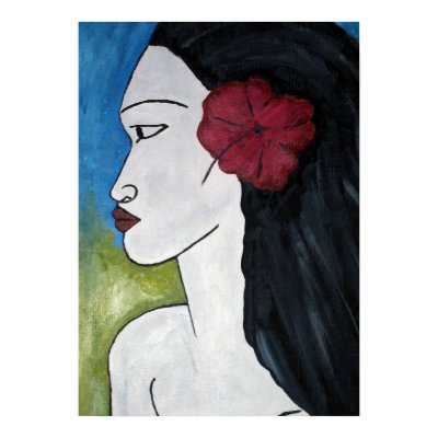 Polynesian Woman Print by cboyd3