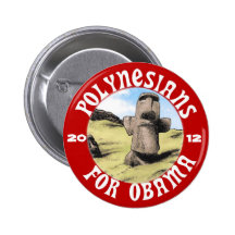 Polynesians for Obama Button