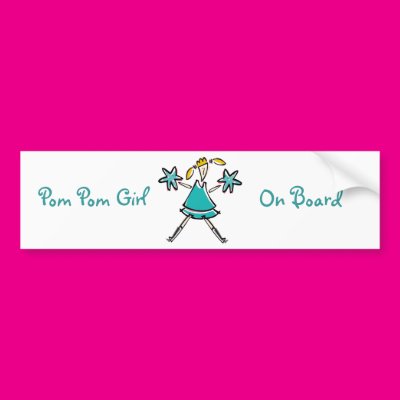 Pom Pom Girl Zazzle_bumpersticker Pom Pom Girl Zazzle_bumpersticker