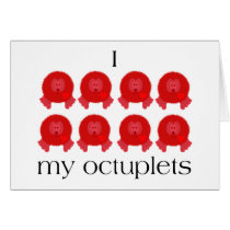 Pom Pom Octuplets Card cards