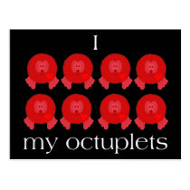 Pom Pom Octuplets Postcard postcards