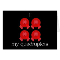 Pom Pom Quadruplets Card cards