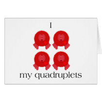 Pom Pom Quadruplets Card cards