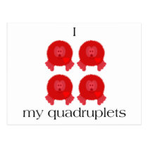 Pom Pom Quadruplets Postcard postcards