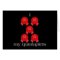 Pom Pom Quintuplets Card cards