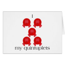 Pom Pom Quintuplets Card cards