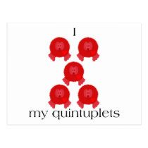 Pom Pom Quintuplets Postcard postcards