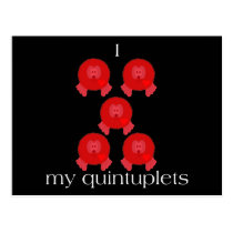 Pom Pom Quintuplets Postcard postcards