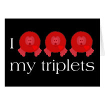Pom Pom Triplets Card cards