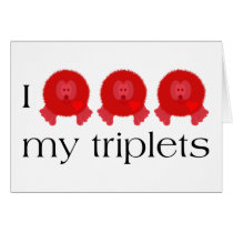 Pom Pom Triplets Card cards