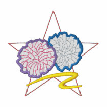 Pom-pons embroidered shirts