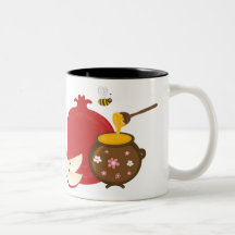 Pomegranate and Honey Bees Coffee Mugs