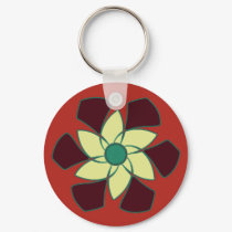 Pomegranate Flower Mandala keychains by JaZilla Pomegranate Flower Mandala keychains