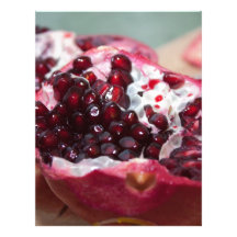 Pomegranate fruit macro photo seed red personalized letterhead