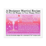 Pomegranate Martini Recipe Postcard