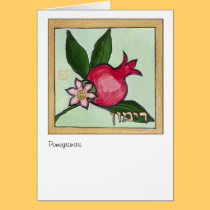 Pomegranate, one of the seven species of Israel cards