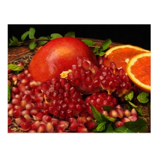 Pomegranate, Orange and Mint