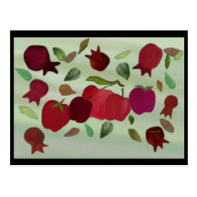 Pomegranates and Apples Sweet Year Postcard