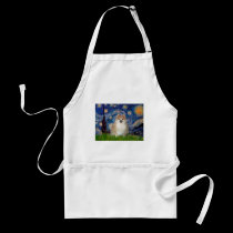 Pomeranian 1 - Starry Night aprons