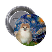 Pomeranian 1 - Starry Night buttons