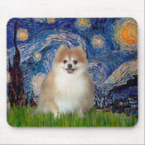 Pomeranian 1 - Starry Night mousepads