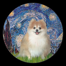 Pomeranian 1 - Starry Night stickers