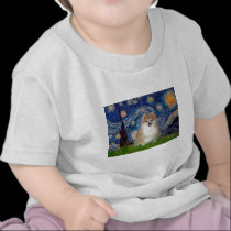 Pomeranian 1 - Starry Night t-shirts