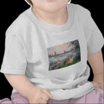 Pomeranian 3 - By the Seine t-shirts