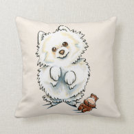 Pomeranian Boo Boo Throw Pillow