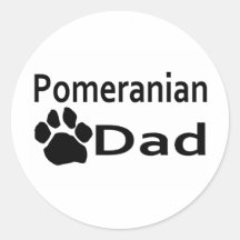 Pomeranian Dad Paw Print Sticker