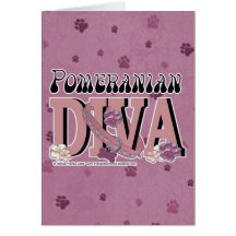 Pomeranian DIVA Greeting Cards
