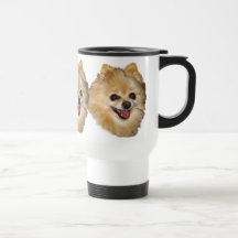 Pomeranian Dog Customizable Travel Mug