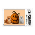 Pomeranian Halloween Postage Stamp by normagolden Pomeranian Halloween Postage Stamp