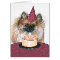 Pomeranian Happy Birthday Card