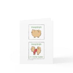 Pomeranian in a Knitted Sweater card