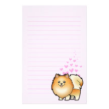 Pomeranian Love Custom Stationery