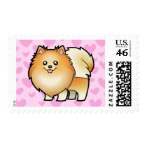 Pomeranian Love Postage Stamp
